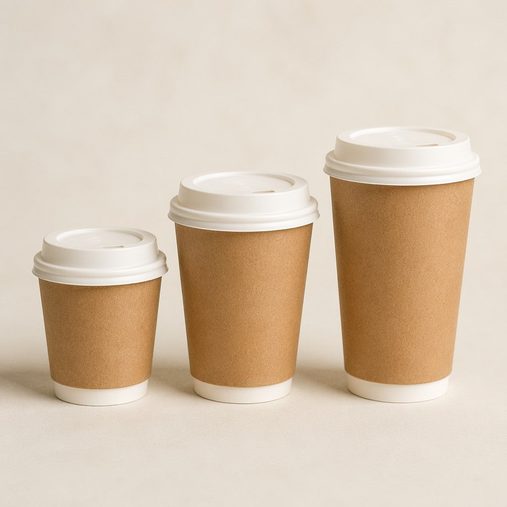 Double-layer Paper Cups1000pcs Compostable Coffee Cups 120 Pack, BPI Certified Disposable Coffee Cups 4oz7oz8oz8.5oz10oz12oz16oz