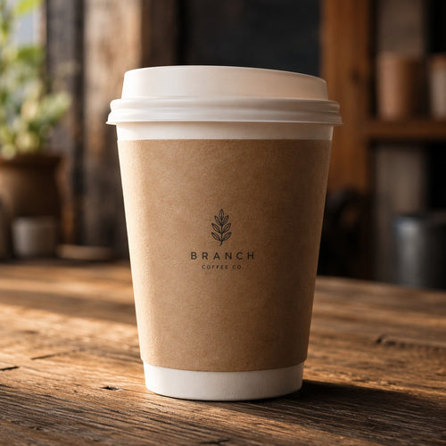Double-layer Paper Cups1000pcs Compostable Coffee Cups 120 Pack, BPI Certified Disposable Coffee Cups 4oz7oz8oz8.5oz10oz12oz16oz
