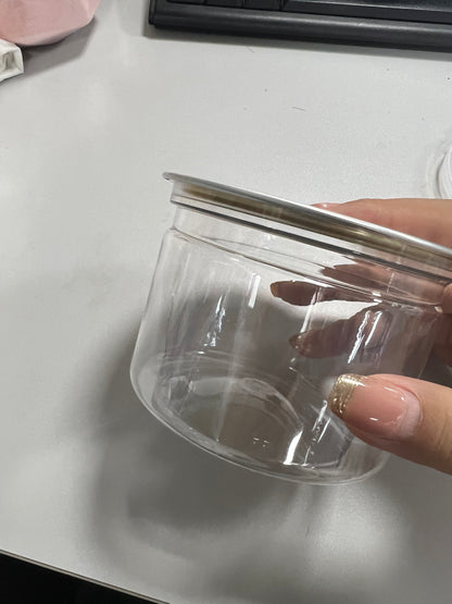 Factory Direct Sale 85mm 205ml 320ml Food Honey Cookie Food Jar With Lid Clear PET Spice Plastic Jar