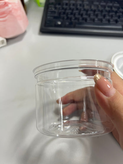Factory Direct Sale 85mm 205ml 320ml Food Honey Cookie Food Jar With Lid Clear PET Spice Plastic Jar