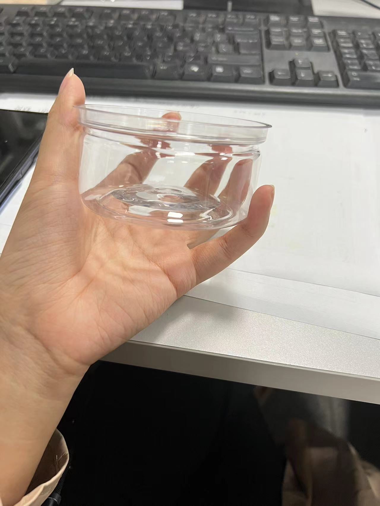 Factory Direct Sale 85mm 205ml 320ml Food Honey Cookie Food Jar With Lid Clear PET Spice Plastic Jar