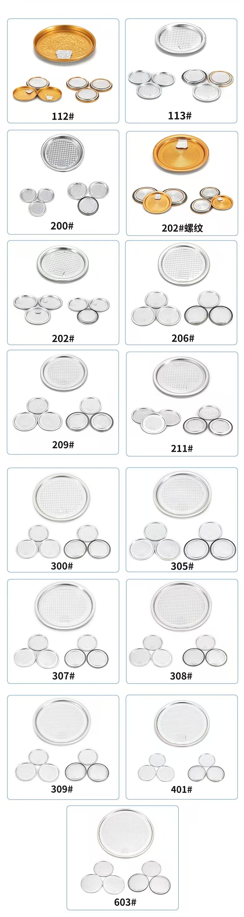 Aluminum easy-open lid beverage packaging pull ring can lid juice soda lid aluminum foil easy-tear lid
