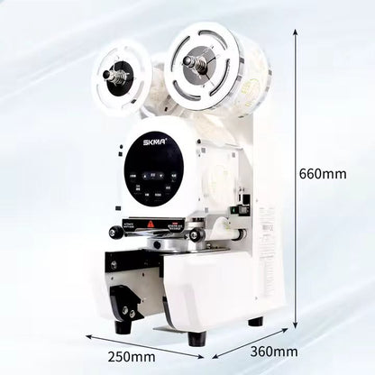 Paper plastic cup sealing machine is suitable for pearl milk tea coffee yogurt fully automatic high speed beverage cup sealing machine
