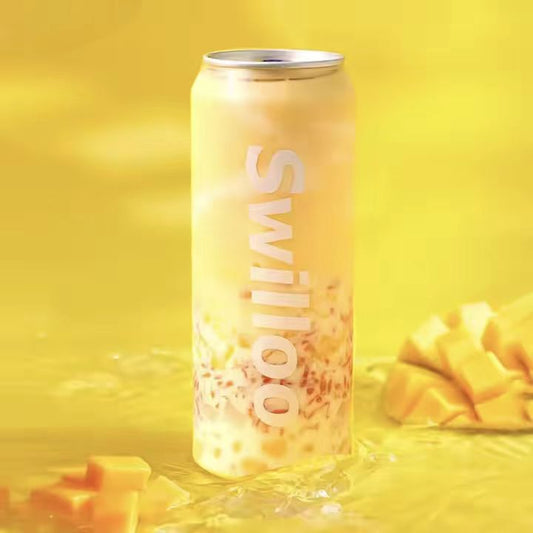 Factory low price beverage pull ring soda cans custom logo transparent coffee milk tea plastic jar with easy open aluminum lid（100Starting from）