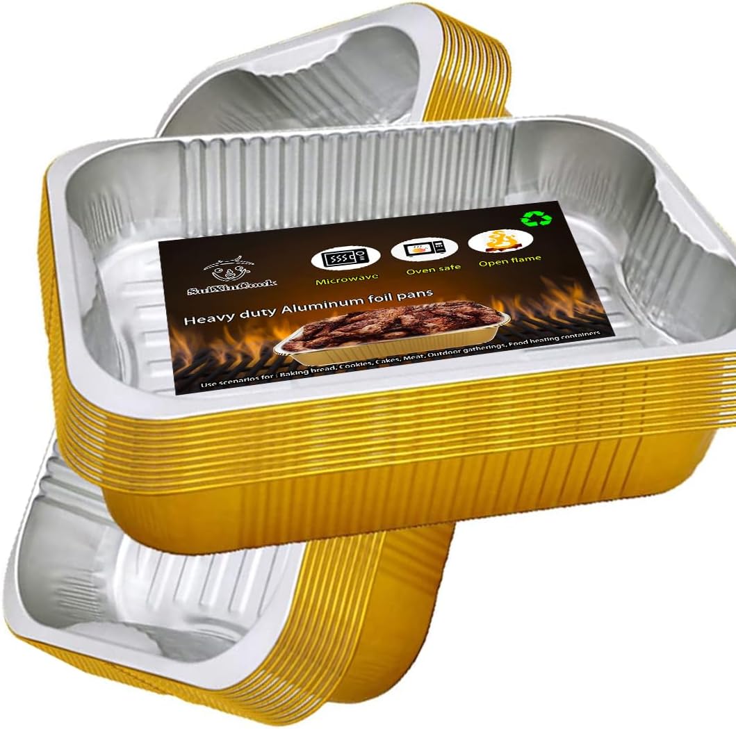 13 "x9" aluminum foil baking pan（3500ml）tray,steaming table tray, gold thickened disposable pot for cooking and heating