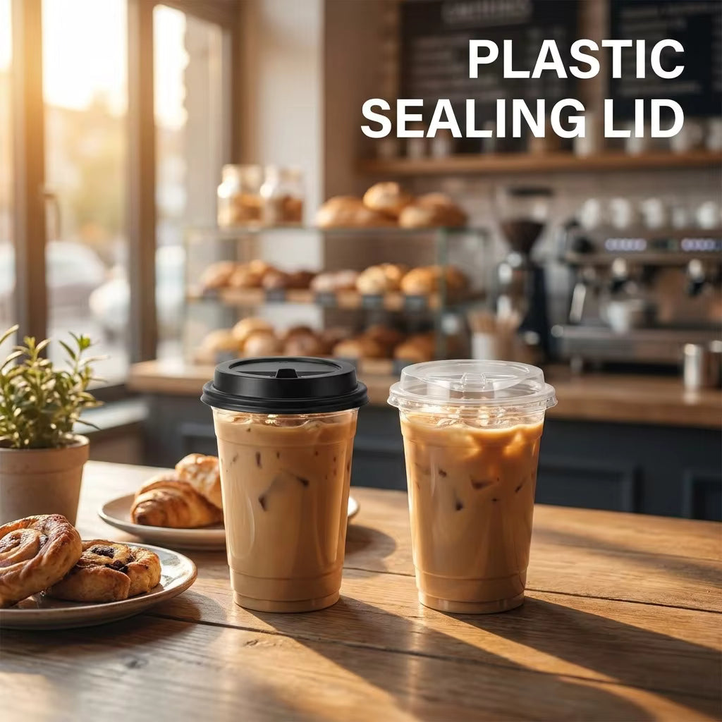 Clear Plastic Cups [5000 Pack] PET Party Cold Cups | Durable, Crack-Resistant, Elegant Crystal Clear Design, BPA-Free, Smoothies, Iced Coffee, Soda, Cocktails & Juice 12oz14oz16oz18oz20oz24oz