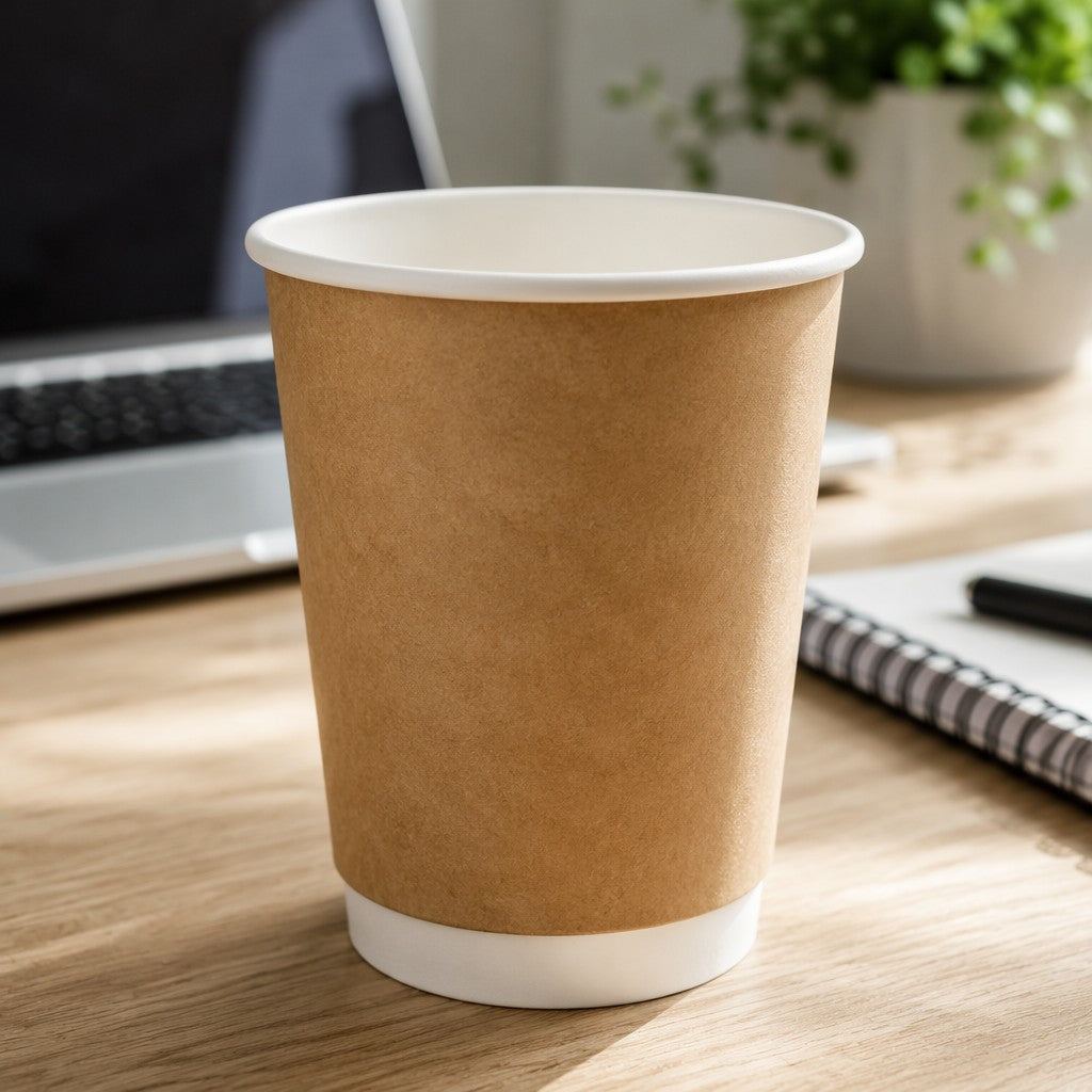 Double-layer Paper Cups1000pcs Compostable Coffee Cups 120 Pack, BPI Certified Disposable Coffee Cups 4oz7oz8oz8.5oz10oz12oz16oz