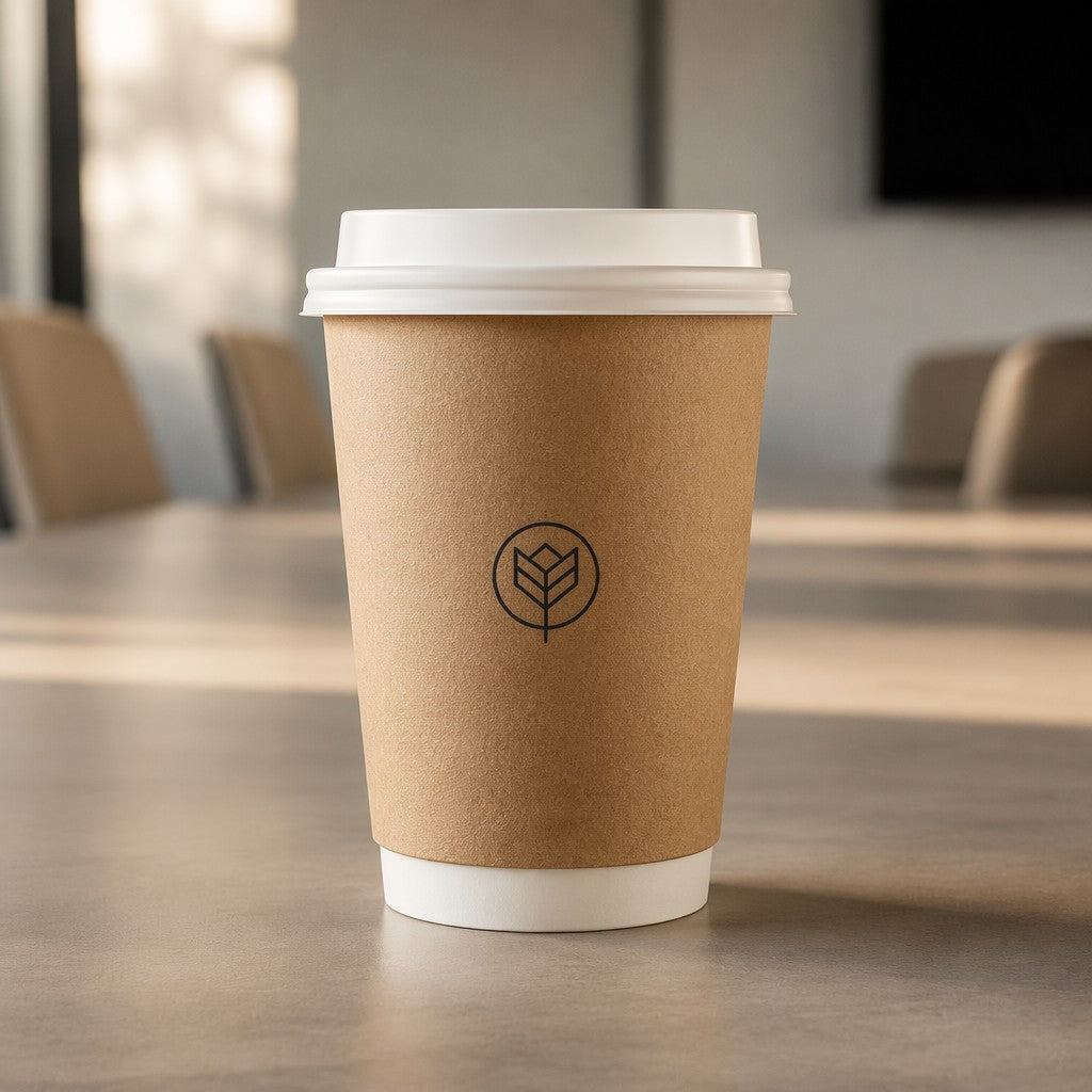 Double-layer Paper Cups1000pcs Compostable Coffee Cups 120 Pack, BPI Certified Disposable Coffee Cups 4oz7oz8oz8.5oz10oz12oz16oz